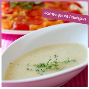 polentapizza mit kohlrabisuppe
