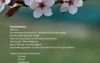 Darstellung emotionaler Ungleichgewichte als Ursache von Panikattacken; Visualisierung von innerer Anspannung und anschließender Ruhe