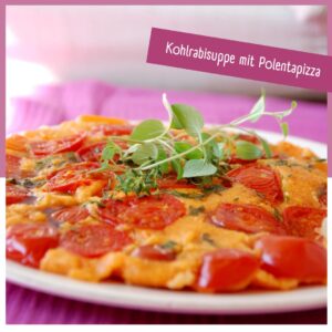 polentapizza mit kohlrabisuppe