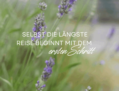 Selbst die längste Reise beginnt mit dem ersten Schritt.