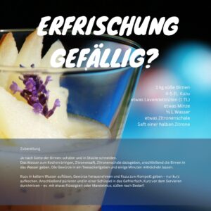 lavendel zitrone birnen eis hitze sommer pool party ernährung wasser sonnentor soul cooking andrea sojka