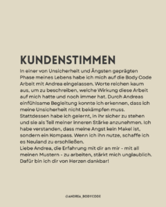 Übersicht der Lösungen durch Body-Code™ Begleitung: emotionale Altlasten, körperliche Spannungen, Unterbewusstsein.