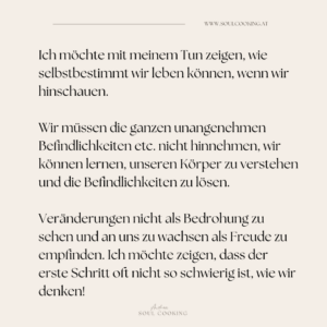 soul cooking andrea sojka persönlichkeit entwicklung wachstum kochen tcm gesundheit selbstbestimmt