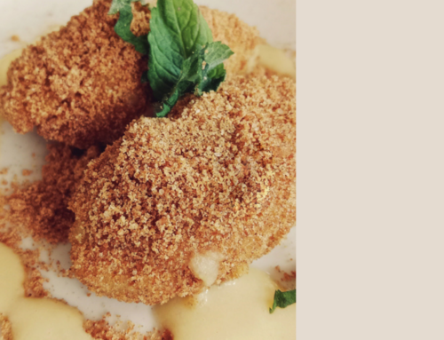 Kartoffelnockerl mit Pfirsich/Marillencreme