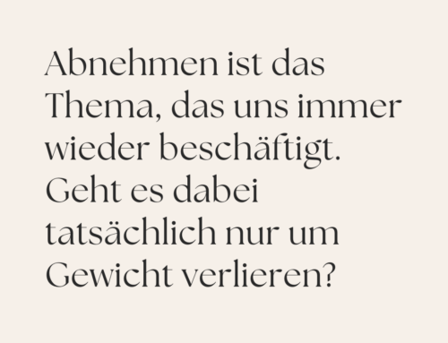 Geht es beim Abnehmen nur um Gewichtverlust?