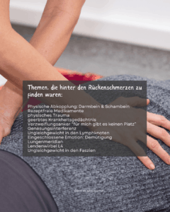 rueckenschmerzen und body code