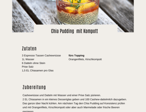 ChiasamenPudding mit Orangenfilets und Kirschkompott