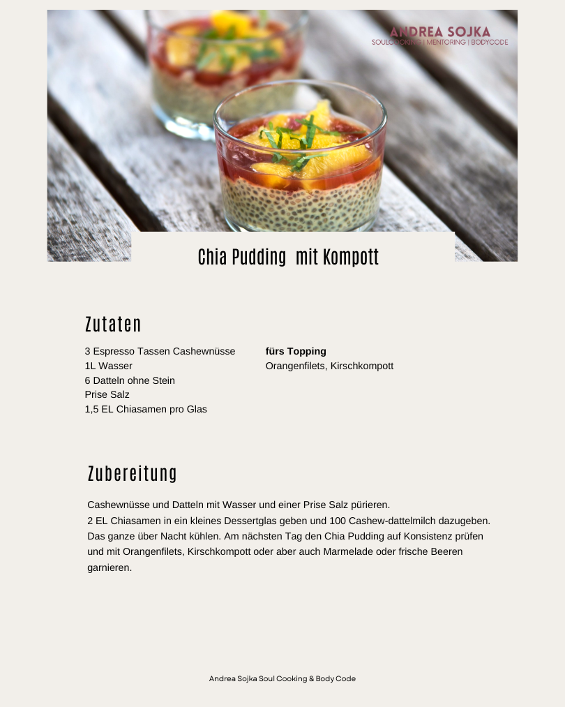 chia pudding mit orangenfilets