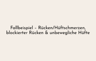 Rückenschmerzen Hüftschmerzen