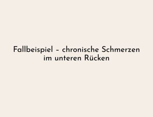 Fallbeispiel – Rückenschmerzen