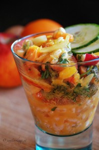Orangen Gemüse mit Dinkelreis