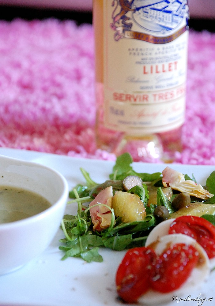 kleinerRuccola Salat mit Reis Mozarella