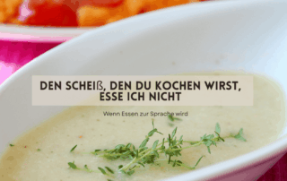 Kohlrabisuppe und Polentapizza mit dem Thema Wenn Essen zur Sprache wird