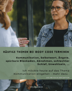 Feedback für die Arbeit mit dem Body Code mit Andrea