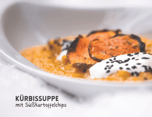 Kürbissuppe mit Süßkartoffelchips